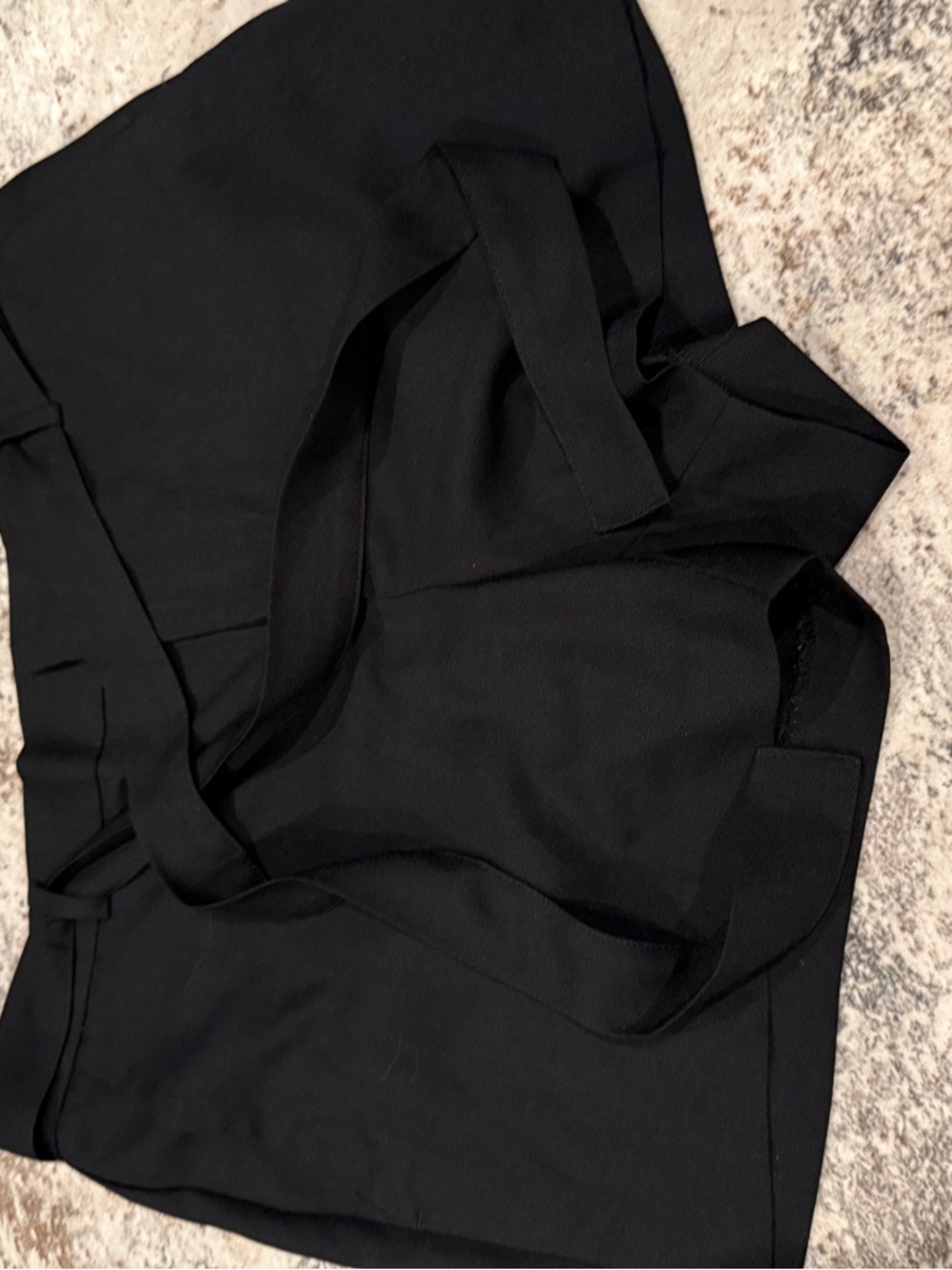 Banana Republic Black High-Waist Tie-Waist Shorts